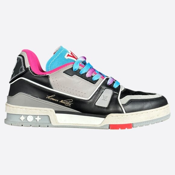 Louis Vuitton Black Multicolor Upcycle Trainers - Picture 1 of 8